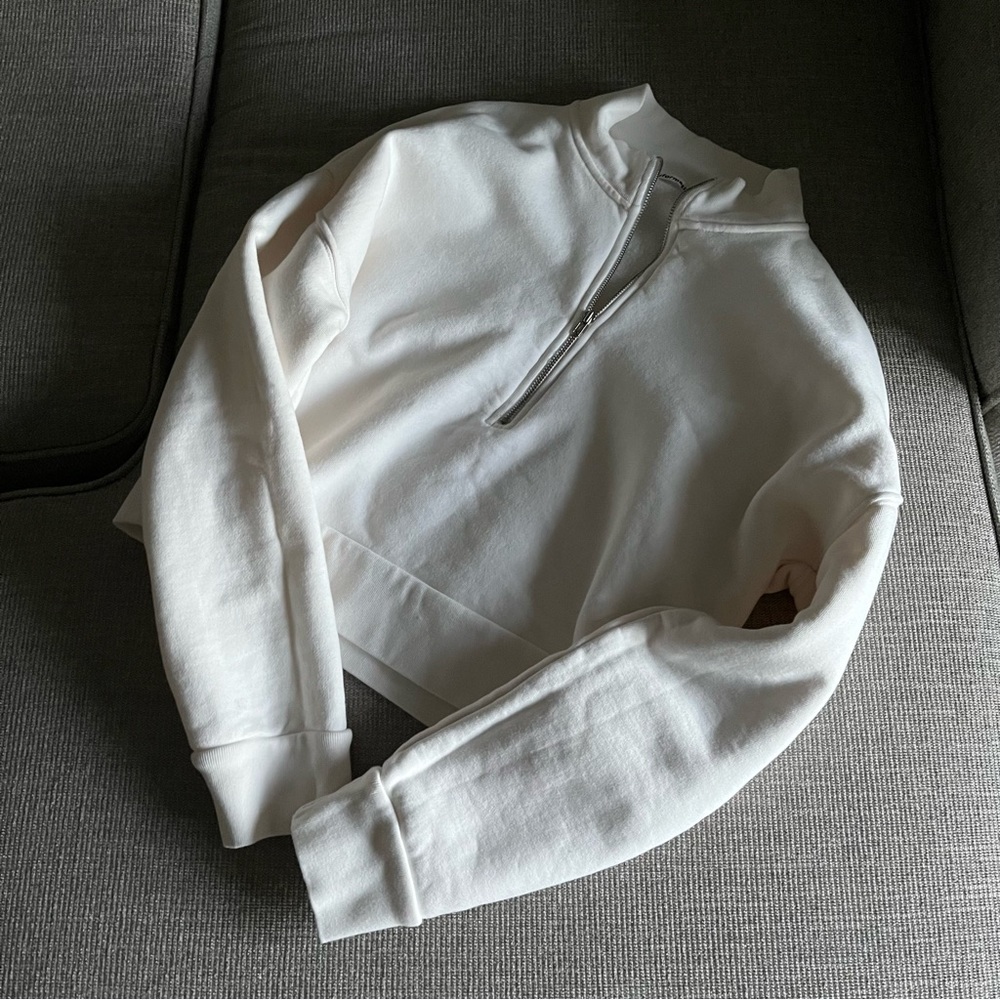 Reformation Marla Cropped Zip Sweatshirt